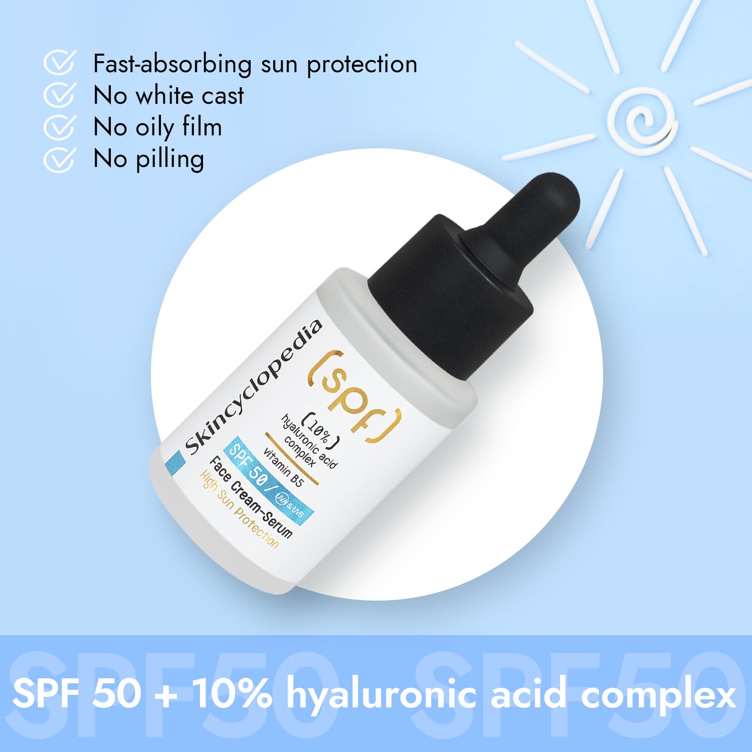 SKINCYCLOPEDIA SPF 50 Cream-Serum with Hyaluron (30ml)