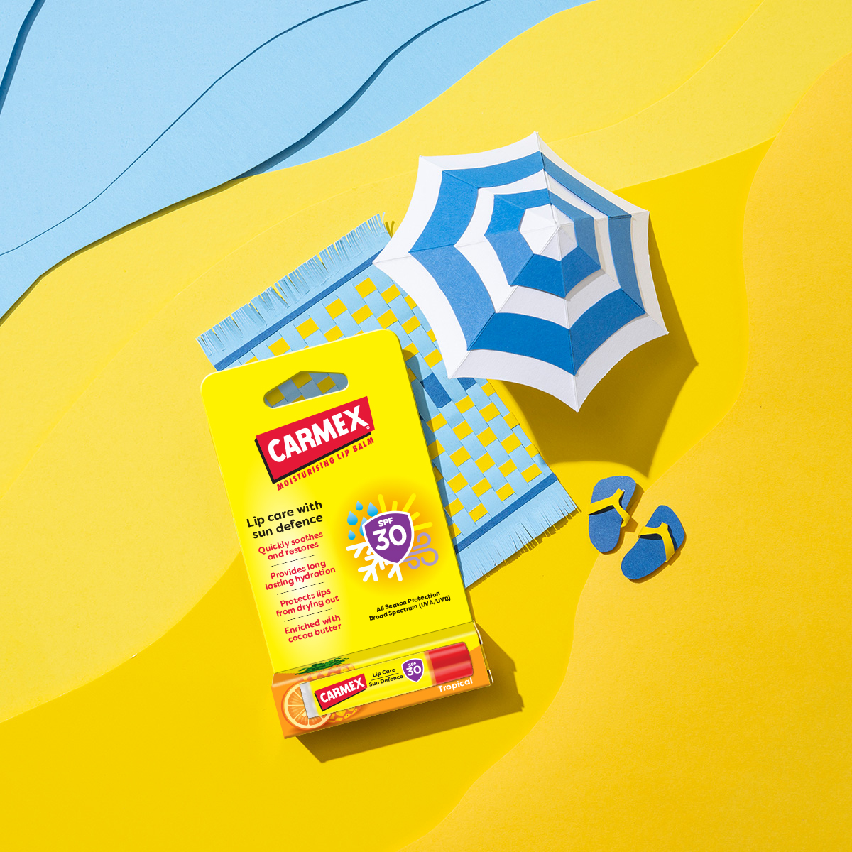 CARMEX Stick Défense Solaire Tropical SPF30