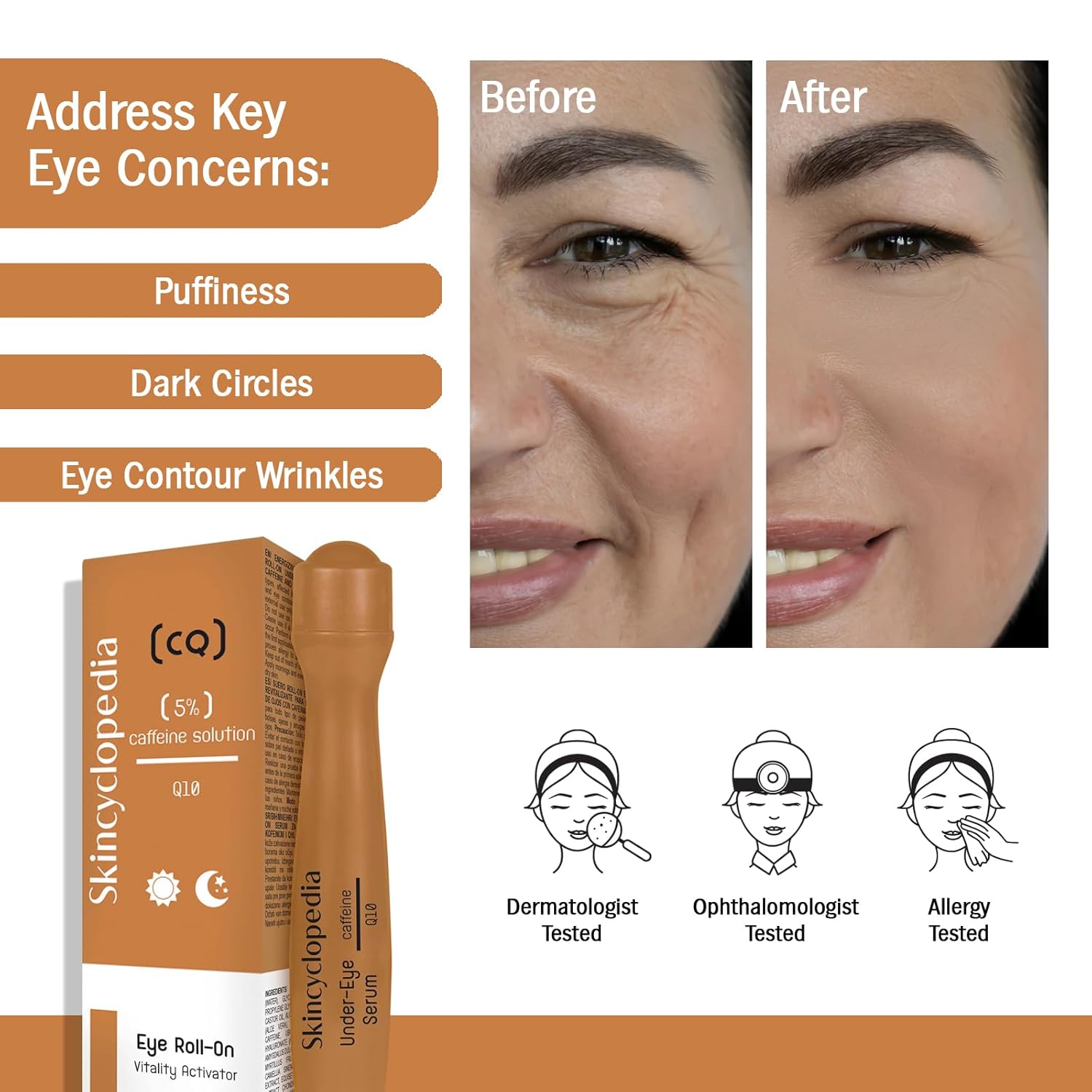 SKINCYCLOPEDIA Roll-on Under-Eye Serum With Caffeine And Q10